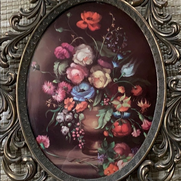 Italy Glass & Metal Flowers Wall Picture Hanging - Picture 2 of 4